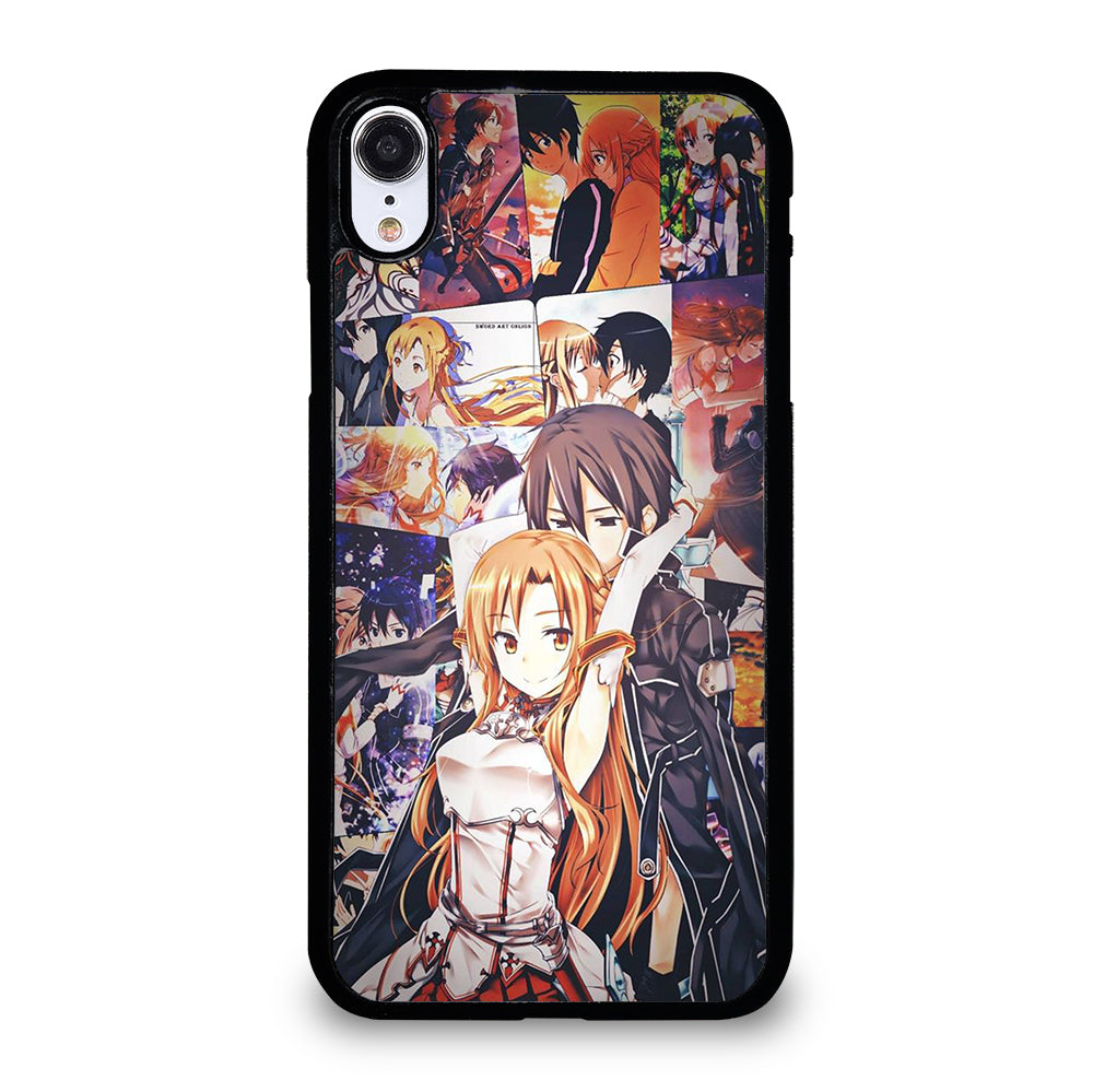SWORD ART ONLINE KIRITO AND ASUNA COLLAGE iPhone XR Case Cover