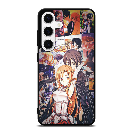 SWORD ART ONLINE KIRITO AND ASUNA COLLAGE Samsung Galaxy S24 Case Cover