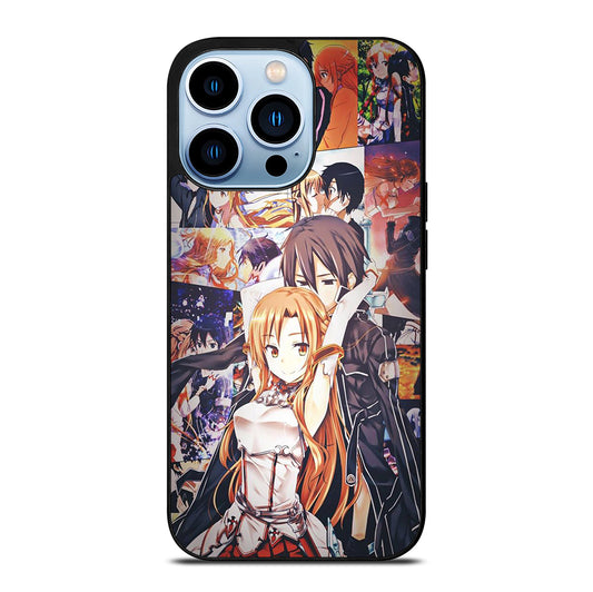 SWORD ART ONLINE KIRITO AND ASUNA COLLAGE iPhone 13 Pro Max Case Cover
