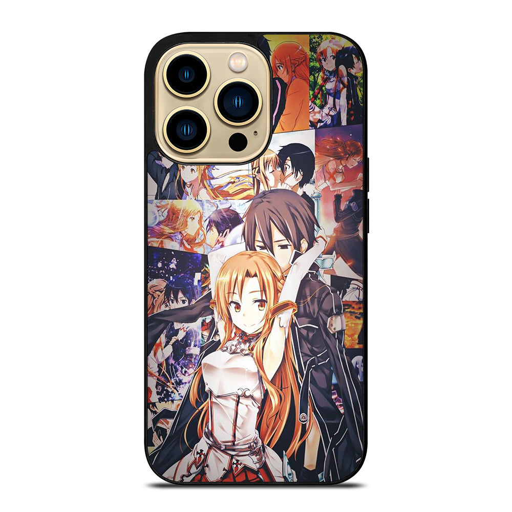 SWORD ART ONLINE KIRITO AND ASUNA COLLAGE iPhone 14 Pro Max Case Cover