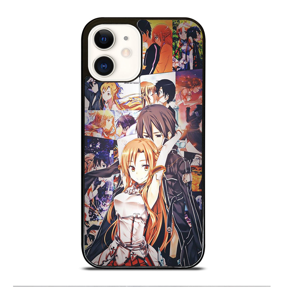 SWORD ART ONLINE KIRITO AND ASUNA COLLAGE iPhone 12 Case Cover