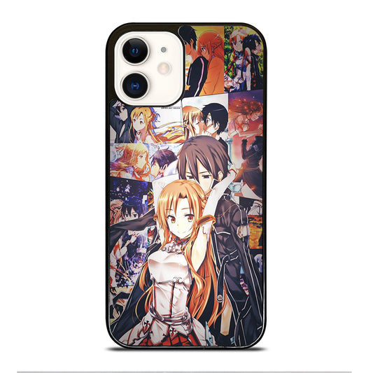 SWORD ART ONLINE KIRITO AND ASUNA COLLAGE iPhone 12 Case Cover