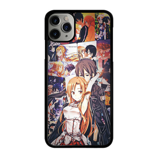 SWORD ART ONLINE KIRITO AND ASUNA COLLAGE iPhone 11 Pro Max Case Cover