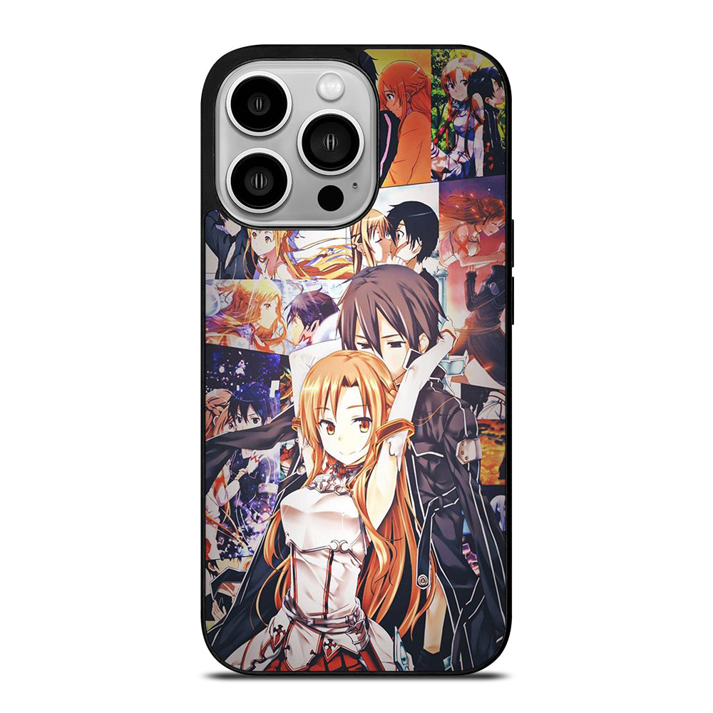 SWORD ART ONLINE KIRITO AND ASUNA COLLAGE iPhone 14 Pro Case Cover