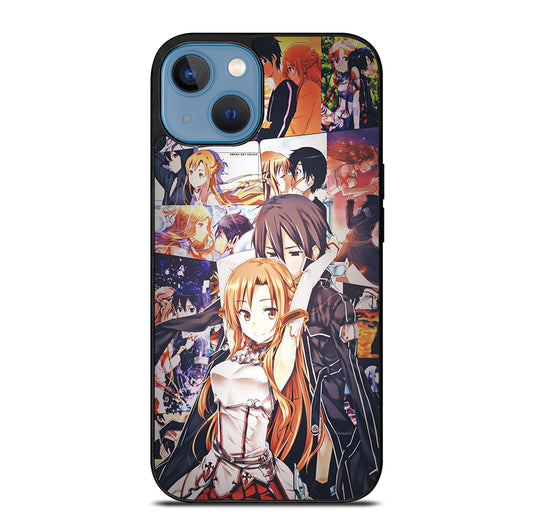 SWORD ART ONLINE KIRITO AND ASUNA COLLAGE iPhone 13 Case Cover
