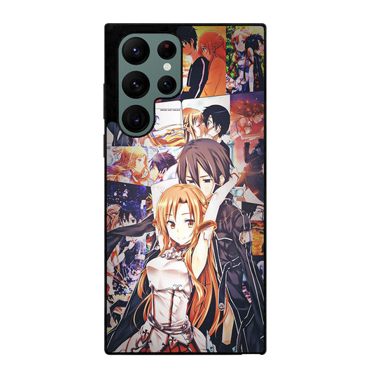 SWORD ART ONLINE KIRITO AND ASUNA COLLAGE Samsung Galaxy S22 Ultra Case Cover