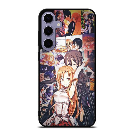 SWORD ART ONLINE KIRITO AND ASUNA COLLAGE Samsung Galaxy S24 Plus Case Cover