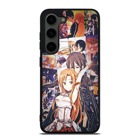 SWORD ART ONLINE KIRITO AND ASUNA COLLAGE Samsung Galaxy S23 Plus Case Cover