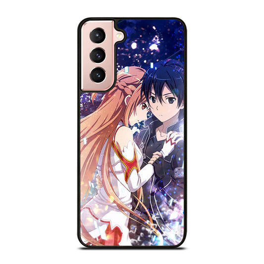 SWORD ART ONLINE KIRITO AND ASUNA LOVE ANIME Samsung Galaxy S21 Case Cover