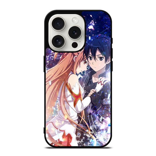 SWORD ART ONLINE KIRITO AND ASUNA LOVE ANIME iPhone 15 Pro Case Cover