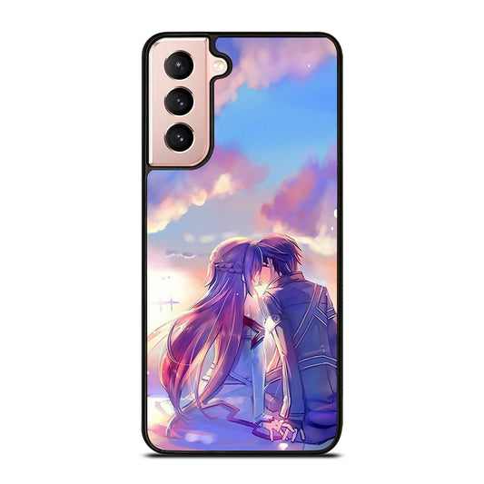 SWORD ART ONLINE KIRITO AND ASUNA LOVE ART Samsung Galaxy S21 Case Cover