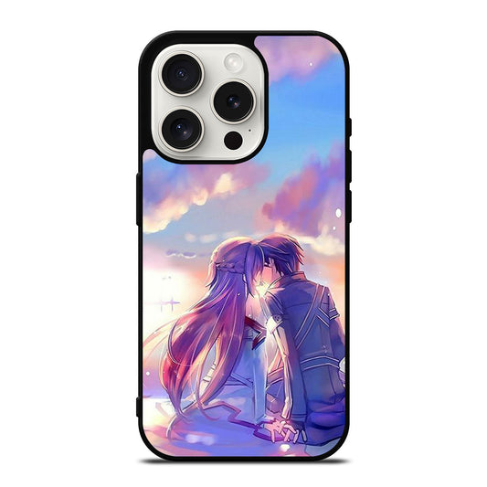 SWORD ART ONLINE KIRITO AND ASUNA LOVE ART iPhone 15 Pro Case Cover