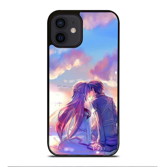 SWORD ART ONLINE KIRITO AND ASUNA LOVE ART iPhone 12 Mini Case Cover