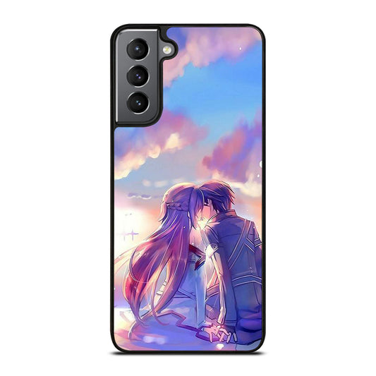 SWORD ART ONLINE KIRITO AND ASUNA LOVE ART Samsung Galaxy S21 Plus Case Cover