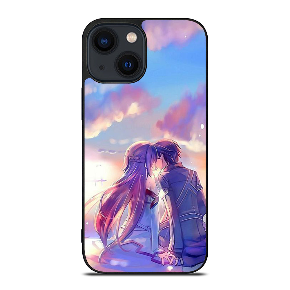 SWORD ART ONLINE KIRITO AND ASUNA LOVE ART iPhone 14 Plus Case Cover