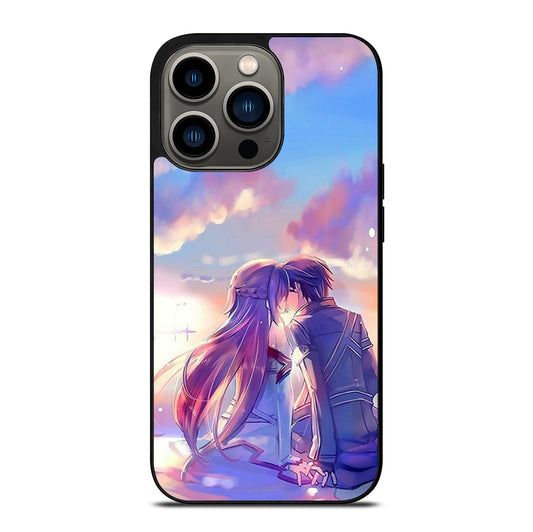 SWORD ART ONLINE KIRITO AND ASUNA LOVE ART iPhone 13 Pro Case Cover