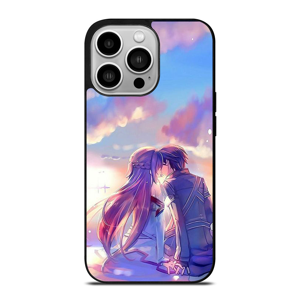 SWORD ART ONLINE KIRITO AND ASUNA LOVE ART iPhone 14 Pro Case Cover