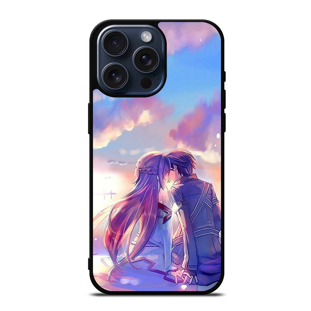 SWORD ART ONLINE KIRITO AND ASUNA LOVE ART iPhone 15 Pro Max Case Cover