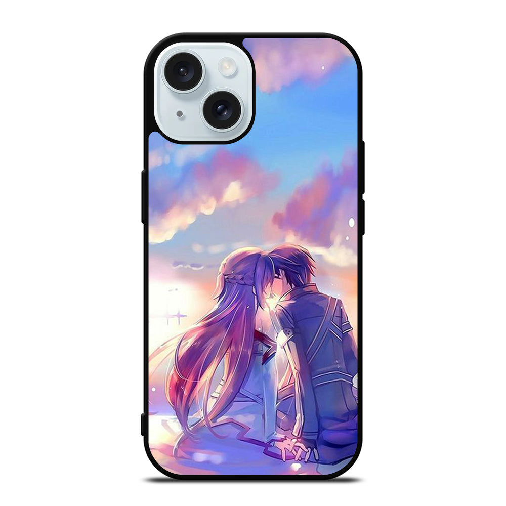 SWORD ART ONLINE KIRITO AND ASUNA LOVE ART iPhone 15 Case Cover