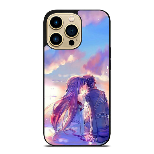SWORD ART ONLINE KIRITO AND ASUNA LOVE ART iPhone 14 Pro Max Case Cover
