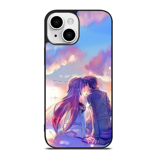 SWORD ART ONLINE KIRITO AND ASUNA LOVE ART iPhone 13 Mini Case Cover