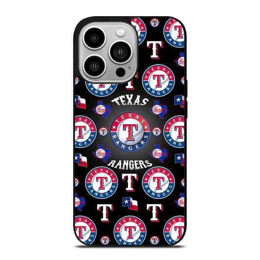 TEXAS RANGERS PATTERN LOGO iPhone 14 Pro Case Cover