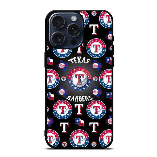 TEXAS RANGERS PATTERN LOGO iPhone 15 Pro Max Case Cover