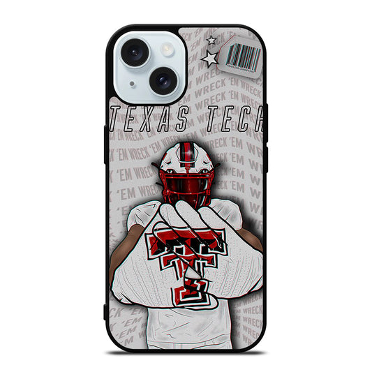 TEXAS TECH FOOTBALL NFL iPhone 15 Case Cover