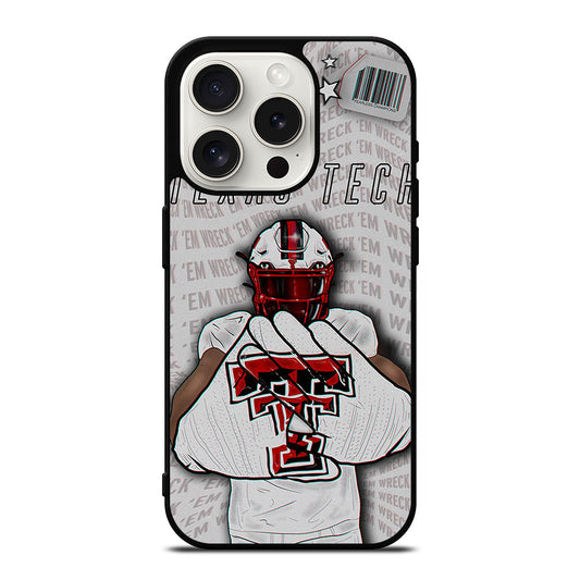 TEXAS TECH FOOTBALL NFL iPhone 15 Pro Case Cover