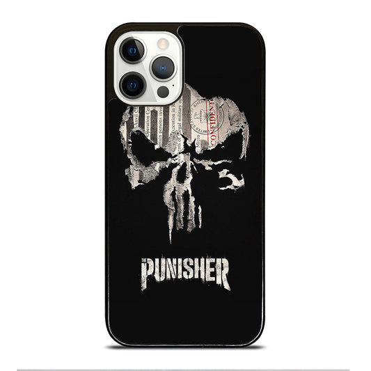 THE PUNISHER MARVEL BLACK LOGO iPhone 12 Pro Case Cover