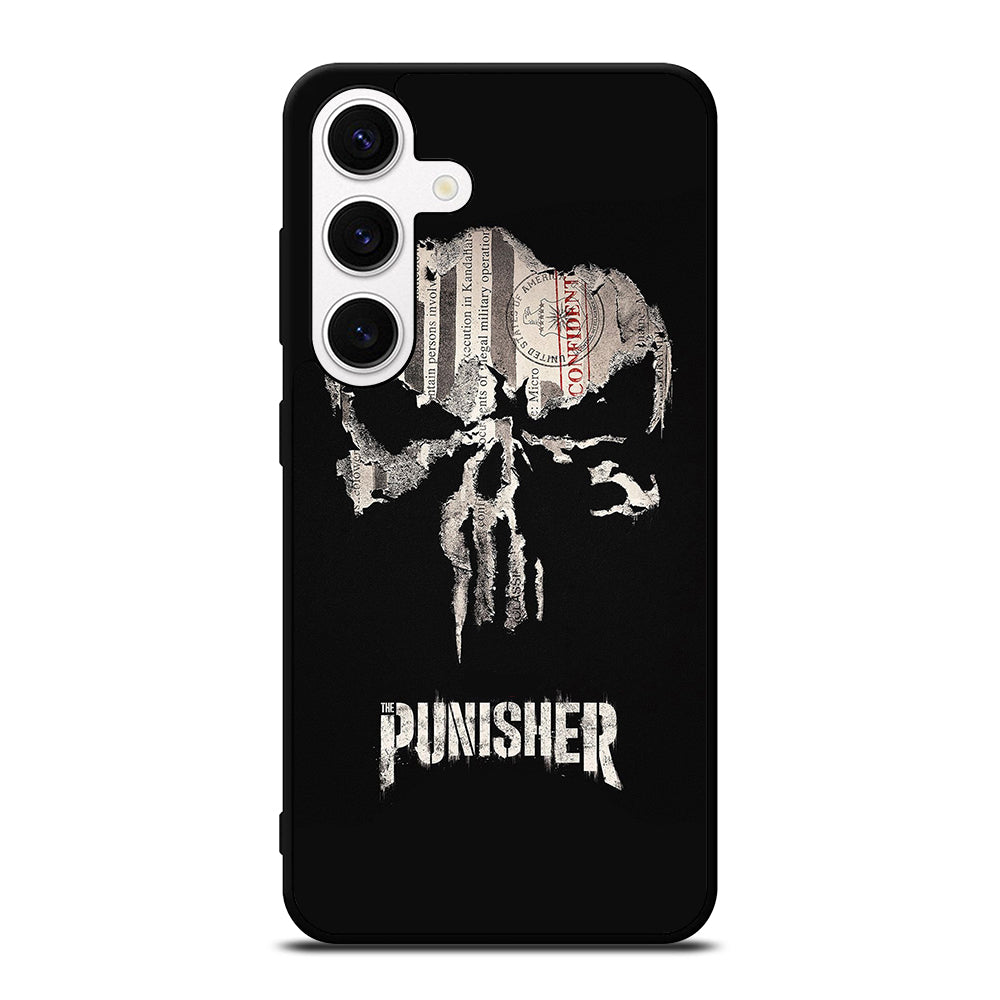 THE PUNISHER MARVEL BLACK LOGO Samsung Galaxy S24 Case Cover