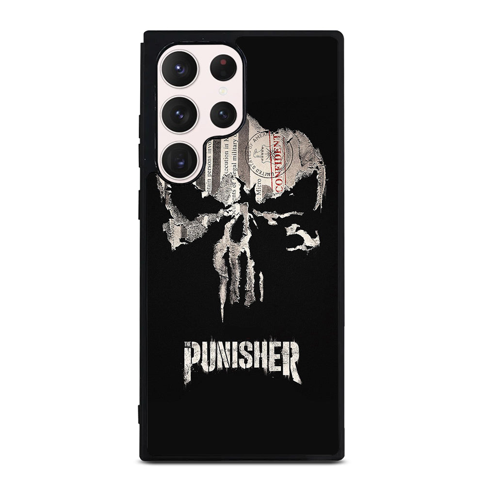 THE PUNISHER MARVEL BLACK LOGO Samsung Galaxy S23 Ultra Case Cover