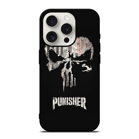 THE PUNISHER MARVEL BLACK LOGO iPhone 15 Pro Case Cover