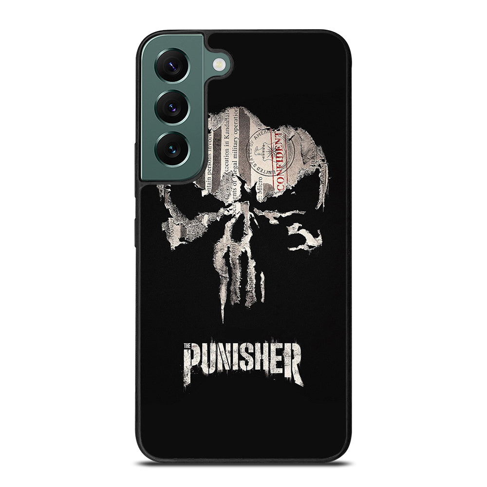 THE PUNISHER MARVEL BLACK LOGO Samsung Galaxy S22 Case Cover