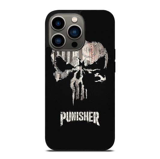 THE PUNISHER MARVEL BLACK LOGO iPhone 13 Pro Case Cover