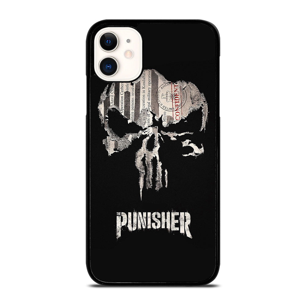 THE PUNISHER MARVEL BLACK LOGO iPhone 11 Case Cover