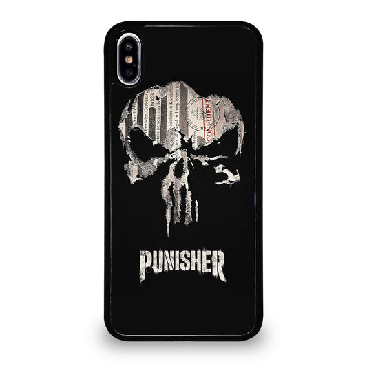 THE PUNISHER MARVEL BLACK LOGO iPhone XS Max Case Cover