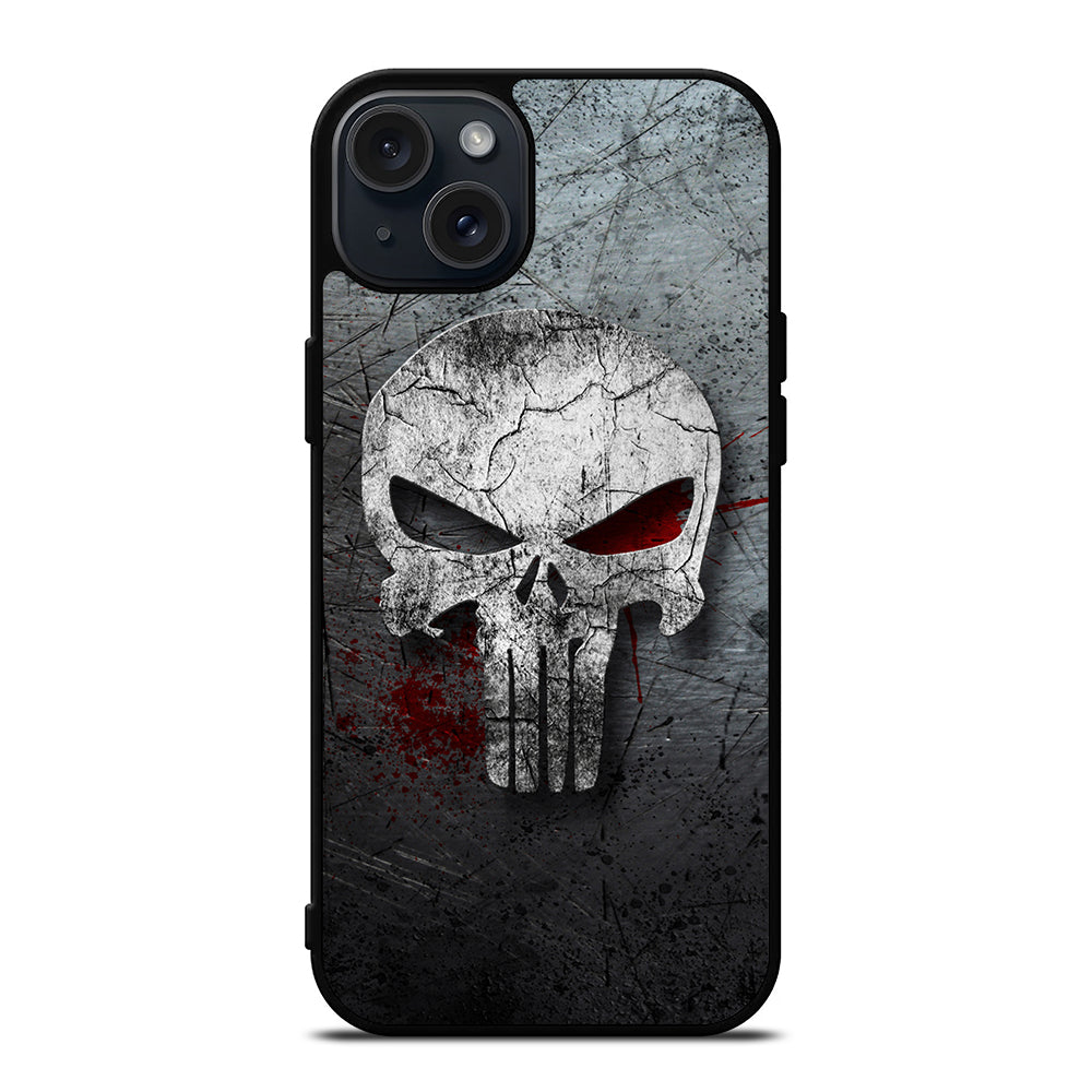 THE PUNISHER MARVEL METAL LOGO iPhone 15 Plus Case Cover