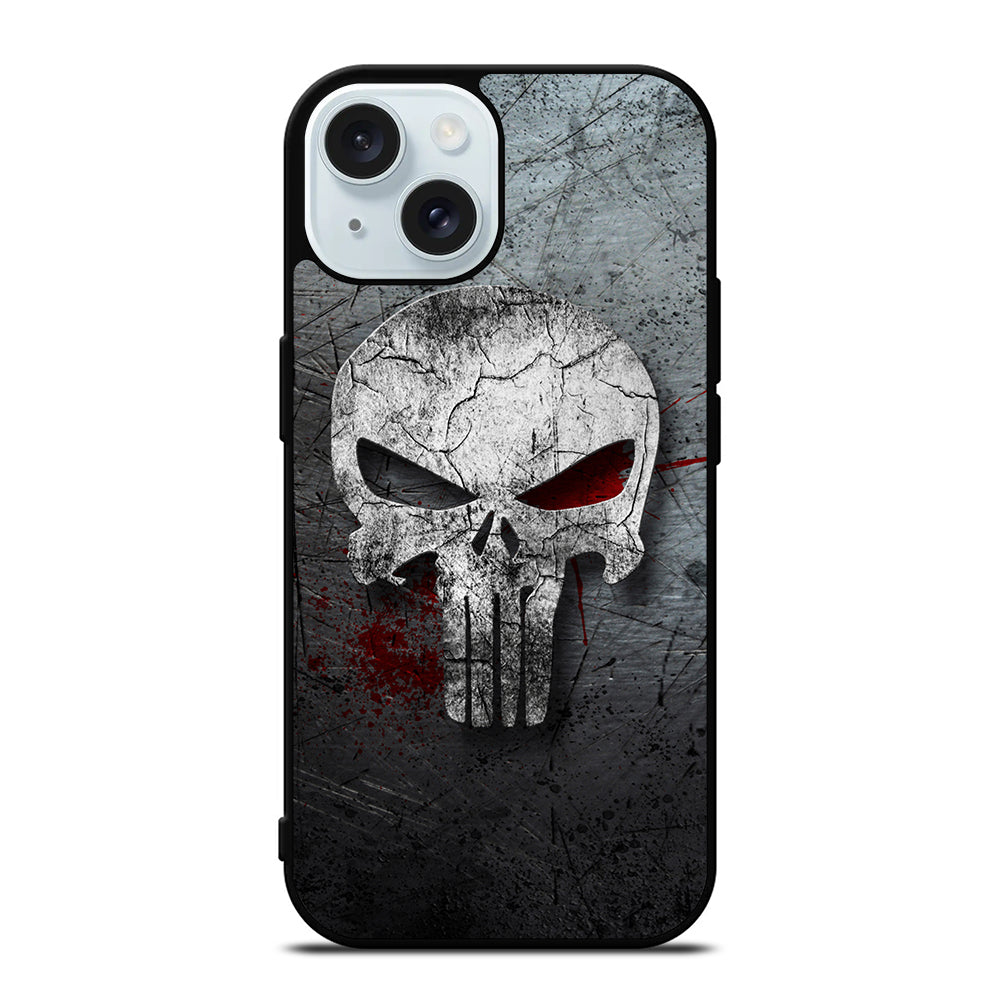THE PUNISHER MARVEL METAL LOGO iPhone 15 Case Cover
