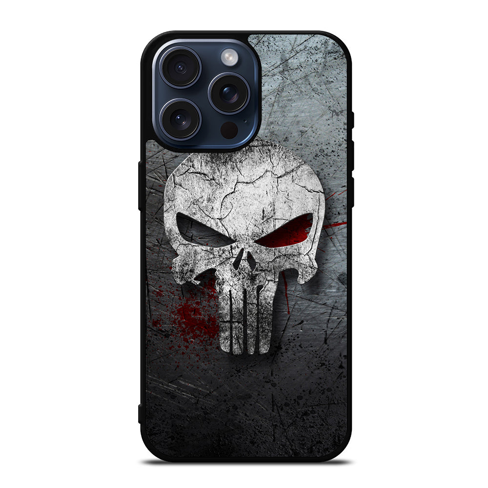 THE PUNISHER MARVEL METAL LOGO iPhone 15 Pro Max Case Cover