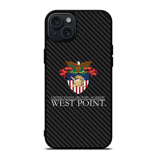 THE UNITED STATES MILITARY ACADEMY CARBON LOGO iPhone 15 Plus Case Cover