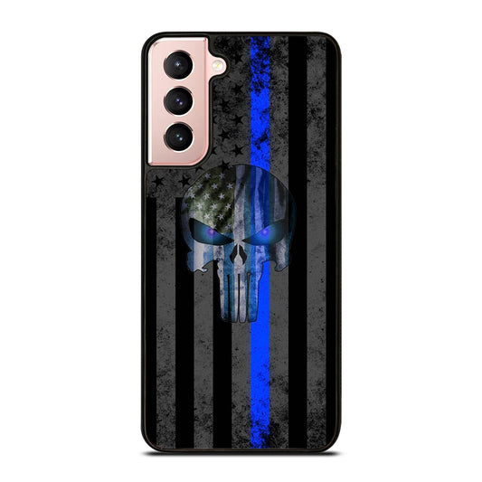 THIN BLUE LINE PUNISHER AMERICAN STRIPE LOGO Samsung Galaxy S21 Case Cover