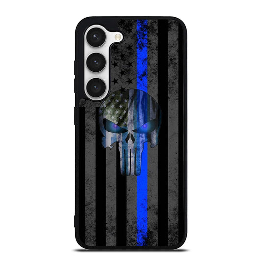 THIN BLUE LINE PUNISHER AMERICAN STRIPE LOGO Samsung Galaxy S23 Case Cover