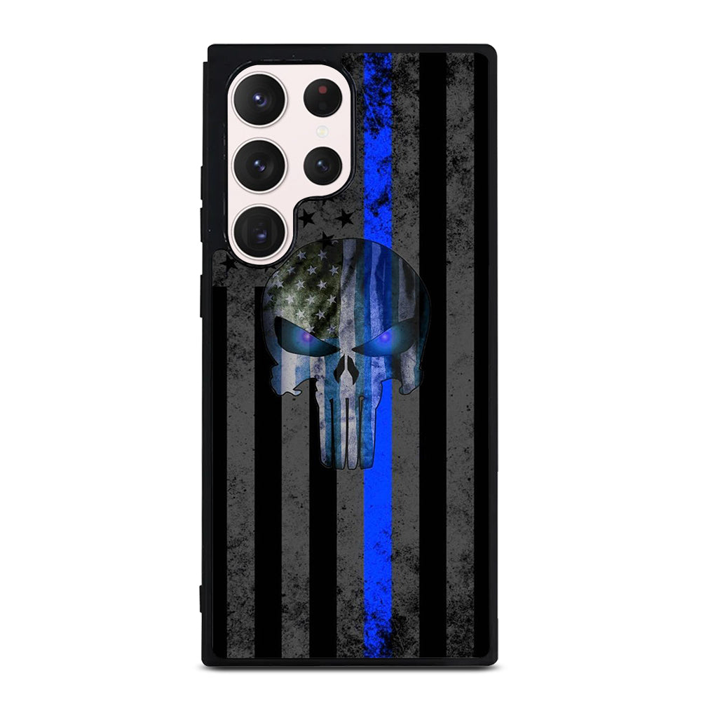 THIN BLUE LINE PUNISHER AMERICAN STRIPE LOGO Samsung Galaxy S23 Ultra Case Cover