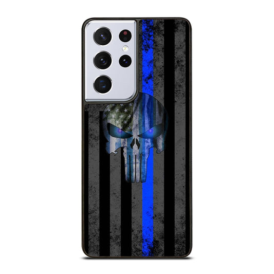 THIN BLUE LINE PUNISHER AMERICAN STRIPE LOGO Samsung Galaxy S21 Ultra Case Cover