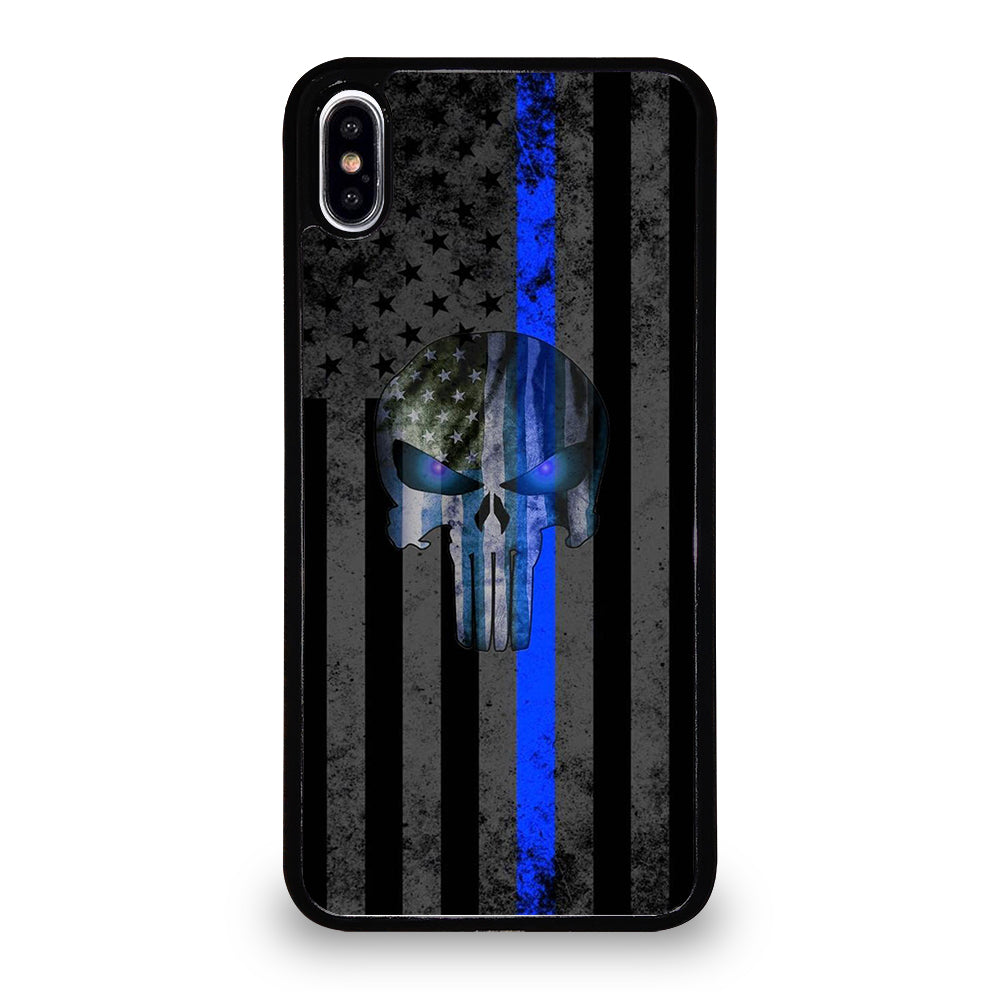 THIN BLUE LINE PUNISHER AMERICAN STRIPE LOGO iPhone XS Max Case Cover