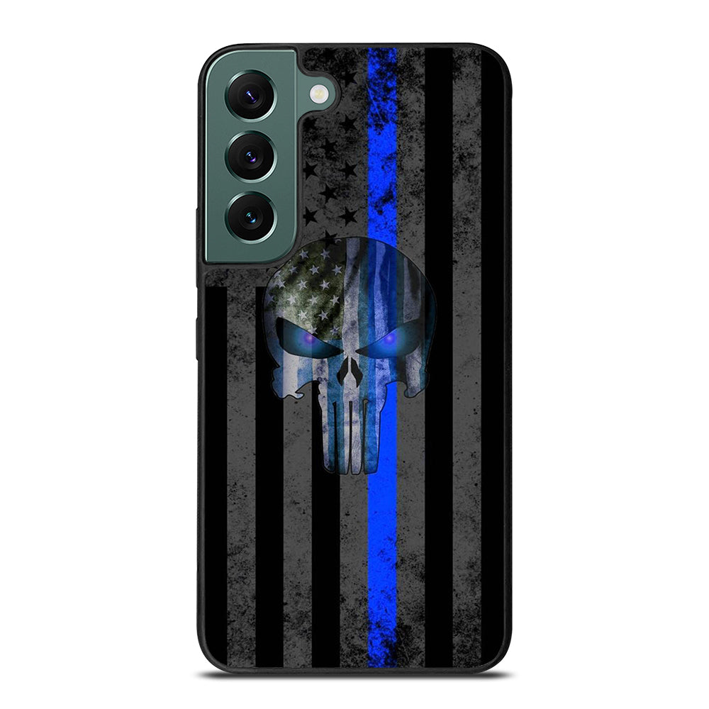 THIN BLUE LINE PUNISHER AMERICAN STRIPE LOGO Samsung Galaxy S22 Case Cover