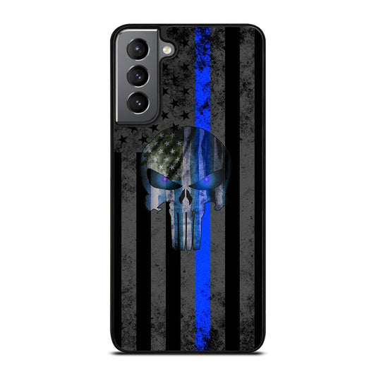 THIN BLUE LINE PUNISHER AMERICAN STRIPE LOGO Samsung Galaxy S21 Plus Case Cover