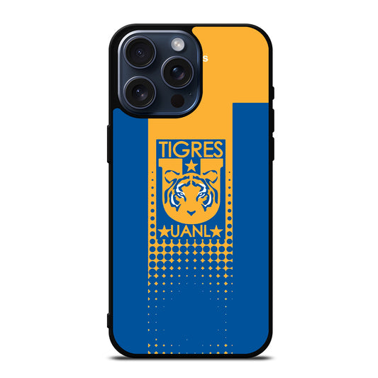TIGRES UANL CLUB DE FUTBOL LOGO 3 iPhone 15 Pro Max Case Cover