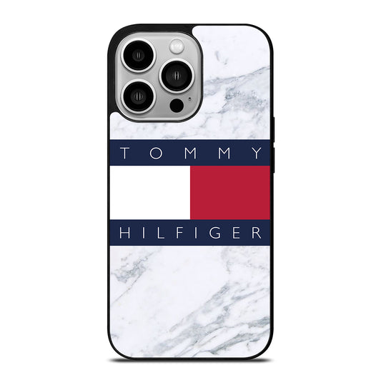 TOMMY HILFIGER WHITE MARBLE iPhone 14 Pro Case Cover